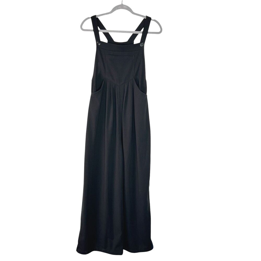 NEW Halara Women's Waffle Wide Leg Jumpsuit Overalls Size Small Black NWT